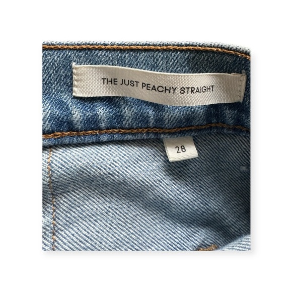 Denim Forum The Just Peach Straight jeans denim Sz 28 - Picture 8 of 9